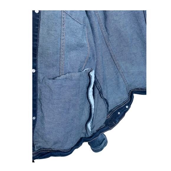 COPPER RIVET Denim Factory Distressed Jean Jacket Blue with Fade Men’s Size 3X. - Picture 9 of 16